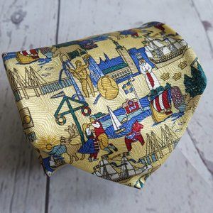 Peer 100% Pure Silk Multicolor Print Neck Tie